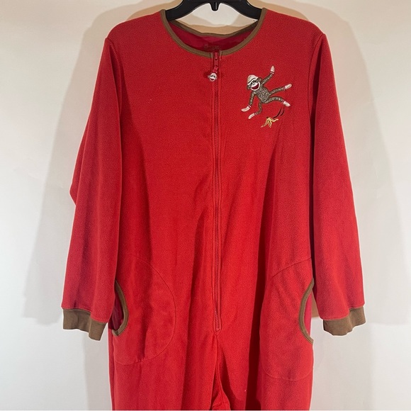 Nick & Nora Sock Monkey Onesie Pajamas - Picture 6 of 13